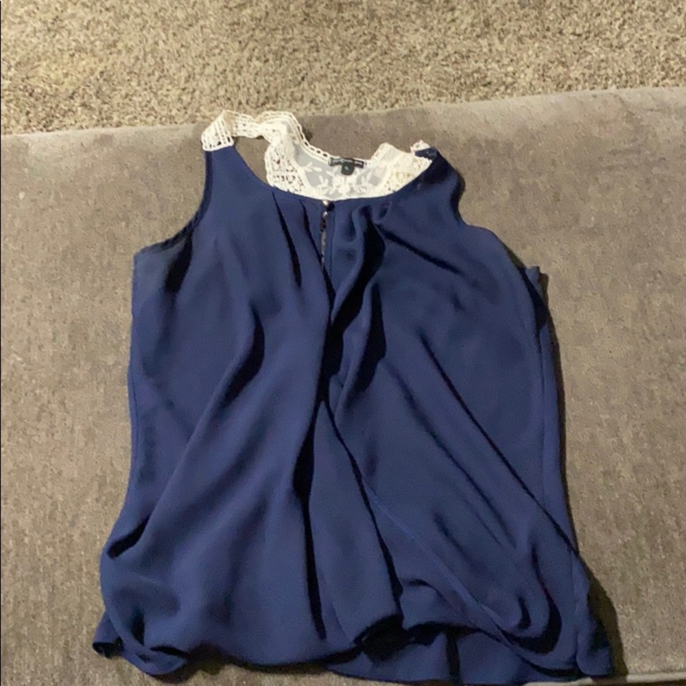 Blue laced top